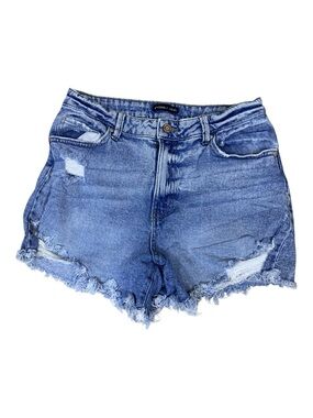 Sincerely Jules Light Wash Distressed Denim Shorts Stretch Cut Off Size 11-12